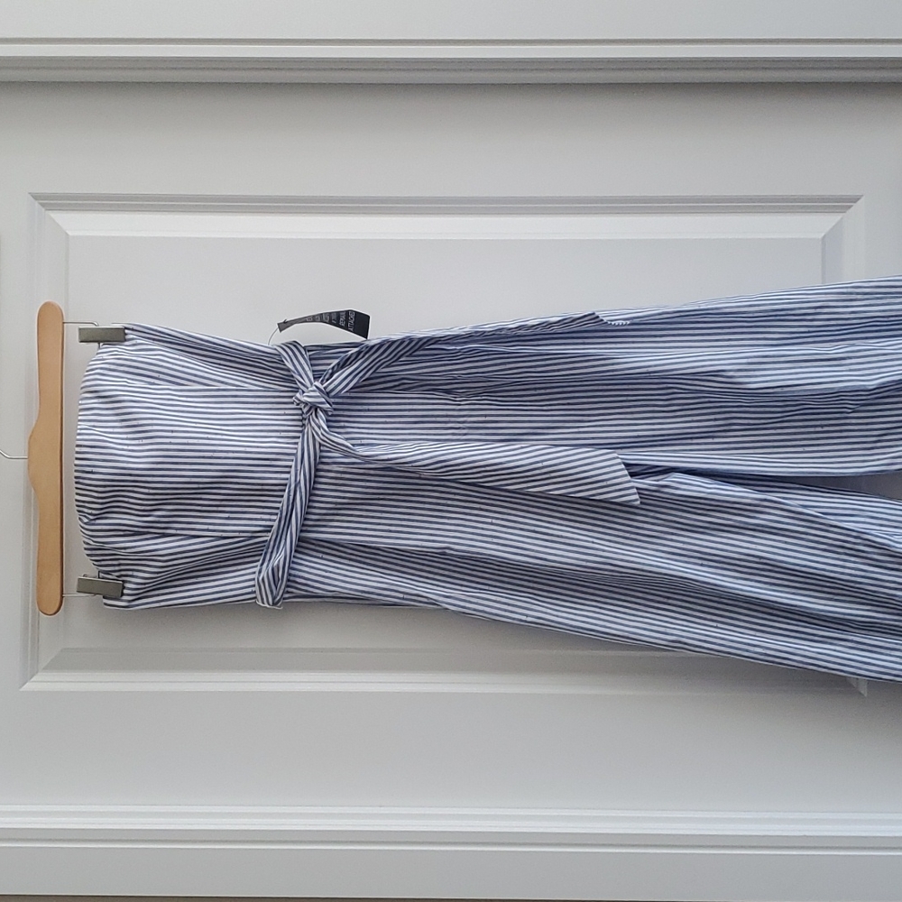 NWT Club Monaco Tiphanie Jumpsuit Pantalon Blue Stripe sz00 - Picture 4 of 7